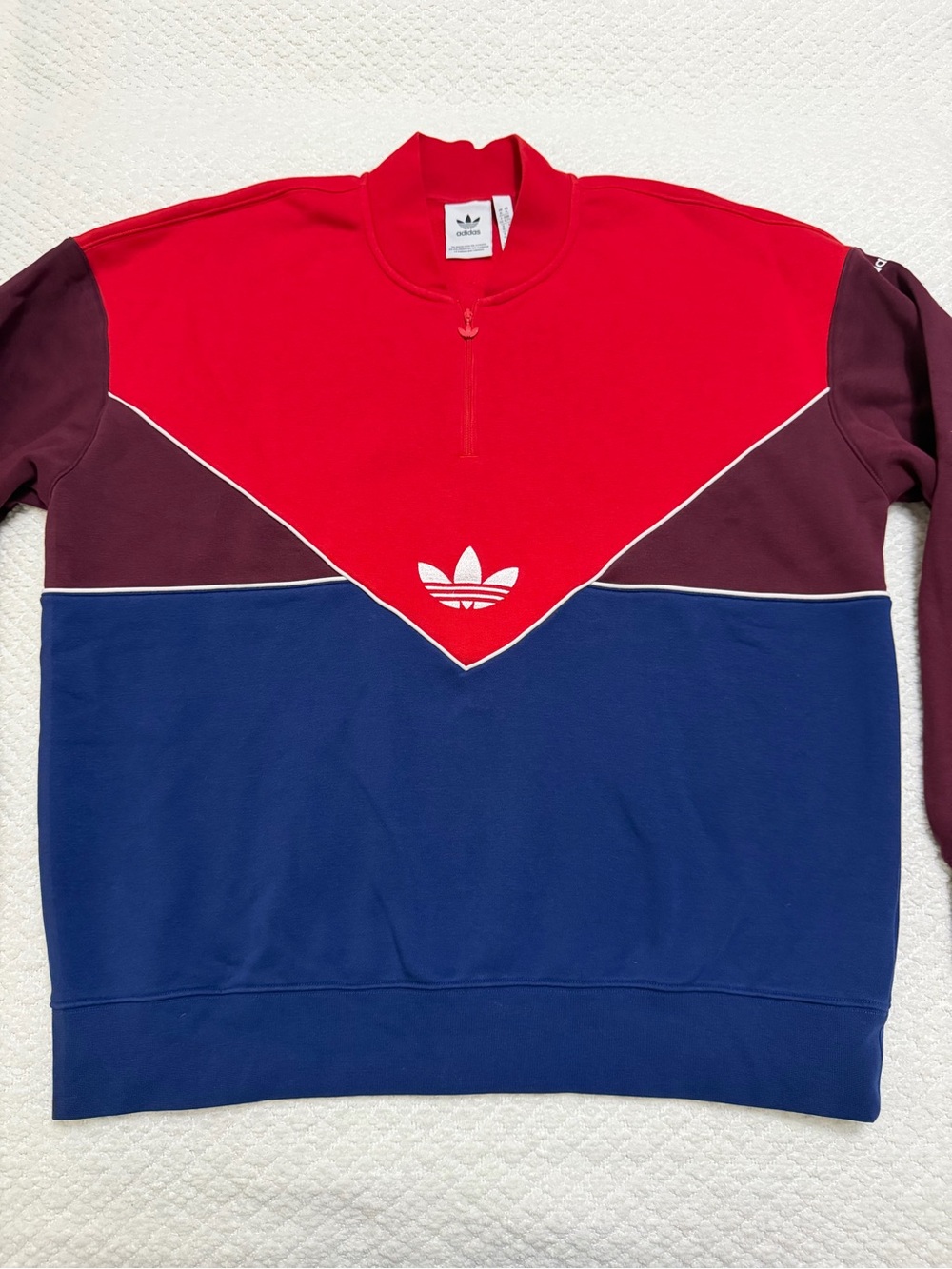 adidas Originals Super Star Adicolor Half Zip Retro Sweatshirt Men’s Size XL